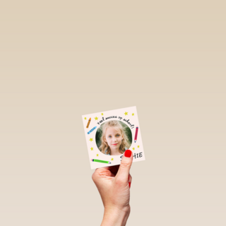 Back To School Veel Succes fotokaart