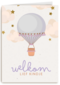Adoptie felicitatiekaart luchtballon