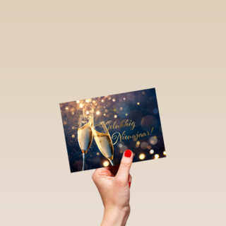 Gelukkig Nieuwjaar Proost Champagne