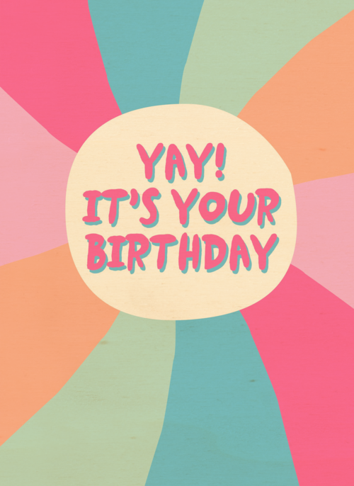 Verjaardagskaart tiener meisje en vrouw hip Yay it is your birthday