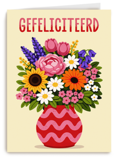 Verjaardag Gefeliciteerd Vaas Bloemen