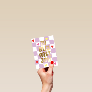 Valentijn Zo Blij Met Jou paars