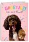Op Kamp groetjes van thuis hond roze
