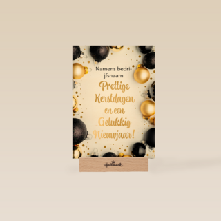 Kerstkaart zakelijk kerstballen