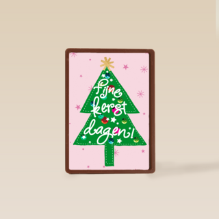 Kerstkaart Hip Kerstboom fijne kerstdagen