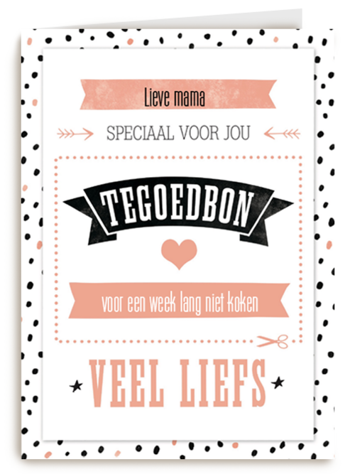 moederdag hip tegoedbon speciaal voor jou mama
