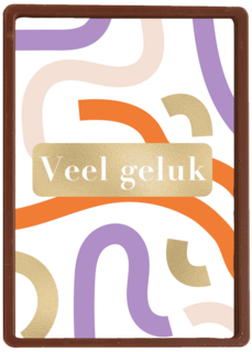 Veel geluk kaart met gekleurde slingers