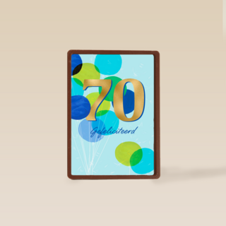 Verjaardagskaart 70 met ballonnen