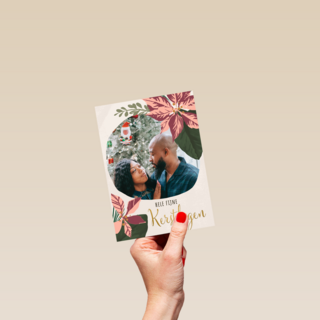 Kerstkaart fotokaart kerstster