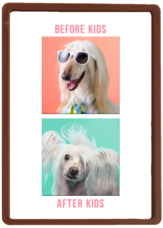 Moederdagkaart grappig before and after kids