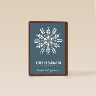 Kerstkaart zakelijk sneeuwvlok