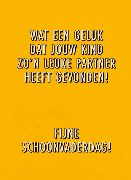 Grappige schoonvaderdagkaart