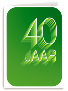 verjaardagskaart 40 jaar groen