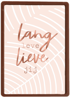 lang leve lieve jij met palmblad patroon