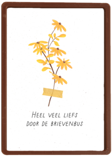 Bloemen heel veel liefs door de brievenbus