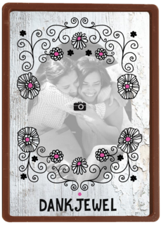 fotokaart dank je wel sierlijk patroon