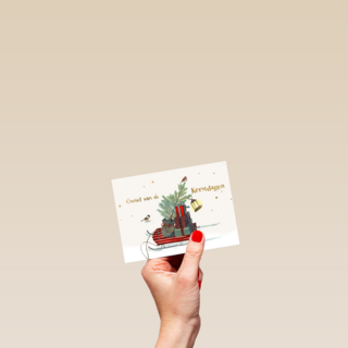 Kerst Geniet Van De Kerstdagen Slee Met Cadeaus