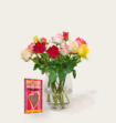 Brievenbusbloemen Rozen Taylor + Tony Chocolonely Recht Uit Mijn Chocohart