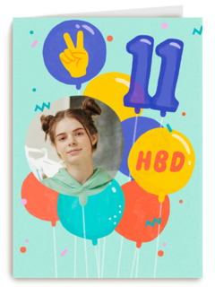 HBD 11 jaar fotokaart