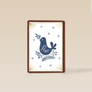 Kerstkaart Religieus Vredesduif