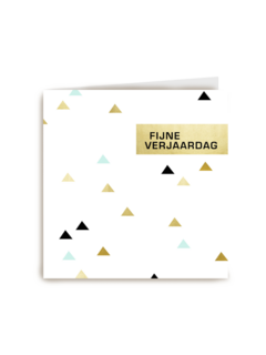 fijne verjaardag met driehoeken
