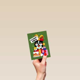 Verjaardag Hond Met Taart En Cadeau