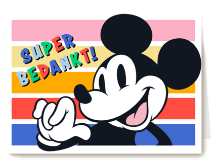 Bedankt kaart Mickey Mouse