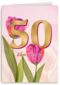 Verjaardagskaart vrouw 50 van harte