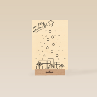 Kerstkaart hart onder de riem Een dikke kerstknuffel