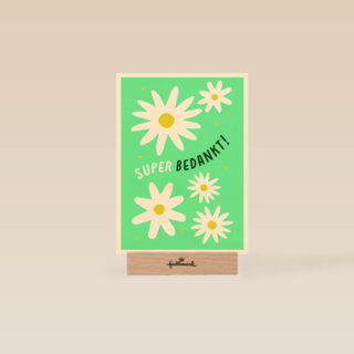 Suber bedankt kaart bloemen