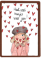 Valentijnskaart Heel veel kusjes voor jou