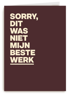 Sorry niet mijn beste werk AndC