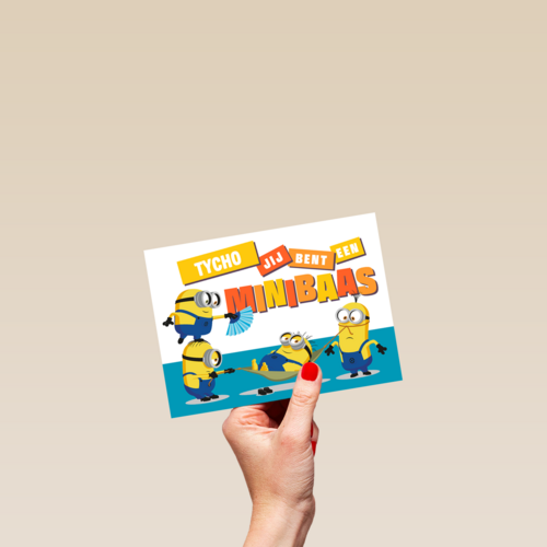 Minions kaart jij bent een minibaas