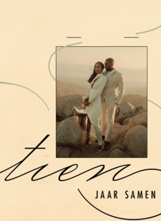 Huwelijksjubileum 10 jaar fotokaart