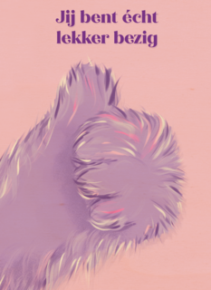 Jij bent echt lekker bezig Fluffy Hand