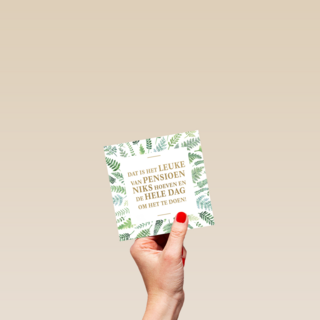 botanical kaart dat is het leuke van pensioen