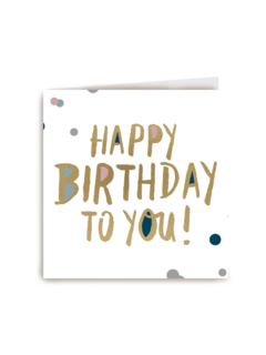 monmon kaart met de simpele boodschap happy birthday to you