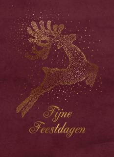 Stijlvolle kerstkaart rendier