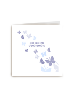 Condoleance oprechte deelneming vlinders