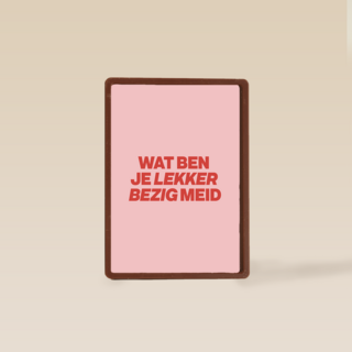 Succes kaart andc lekker bezig meid