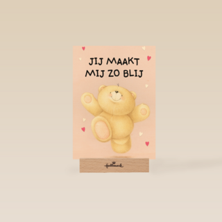 valentijnskaart klassiek forever friends jij maakt mij zo blij