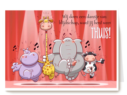 dansje van blijdschap welkom thuis