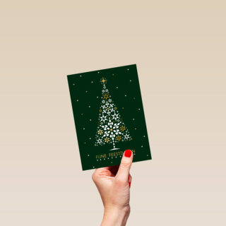 Kerstkaart zakelijk Stijlvolle kerstboom