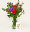 Boeket Bloemen Joyful Season Met Vaas