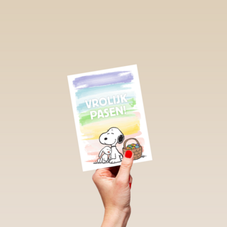 pasen kaart snoopy vrolijk pasen