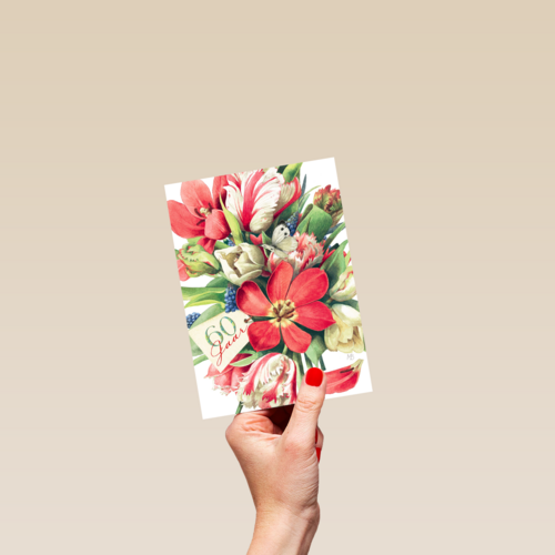 zestig jaar met bloemen