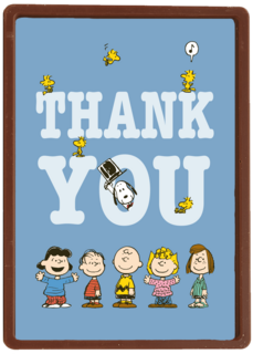 Bedankt kaart Snoopy thank you