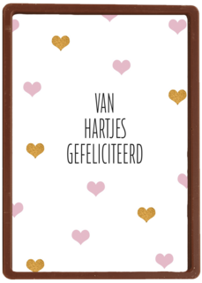 gefeliciteerd kaart vrouw van hartjes gefeliciteerd