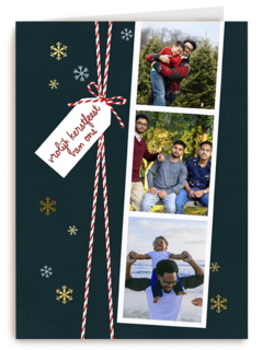 kerstkaart fotokaart fotostrip 3 kaders