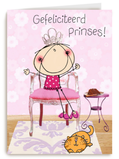tekening prinses met kat